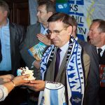 Prezydent Piotr Grzymowicz pogratulował piłkarzom Stomilu Olsztyn oraz piłkarkom OKS Stomil Olsztyn