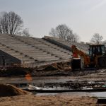 Budowa stadionu Sokoła w Ostródzie