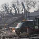 Budowa stadionu Sokoła w Ostródzie