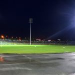 Test oświetlenia na stadionie Stomilu Olsztyn