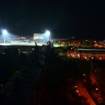 Test oświetlenia na stadionie Stomilu Olsztyn