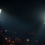 Test oświetlenia na stadionie Stomilu Olsztyn