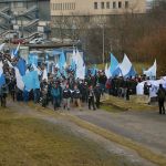 Manifestacja kibiców Stomilu Olsztyn