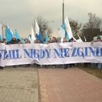 Manifestacja kibiców Stomilu Olsztyn