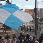 Manifestacja kibiców Stomilu Olsztyn