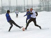 Śnieg im niestraszny. Stomil wygrał sparing w Zambrowie