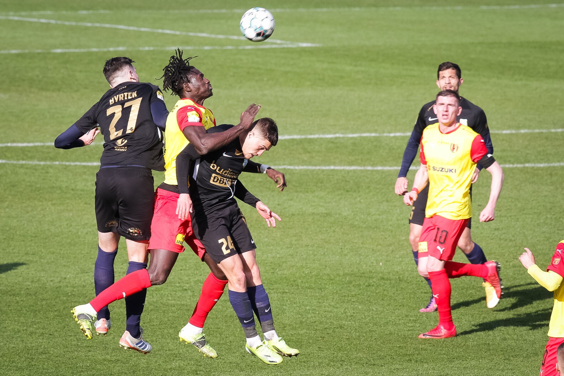 W ostatnim meczu Stomil Olsztyn wygrał 2:0 z Koroną Kielce. Fot. Łukasz Kozłowski