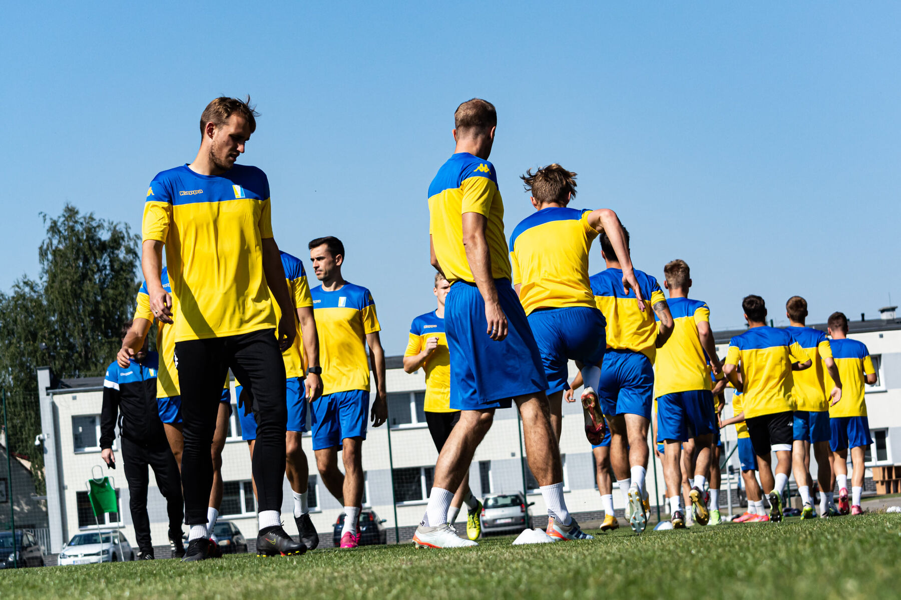 Olimpia Elbląg przed treningiem z GKS-em Bełchatów. Fot. zksolimpia.pl