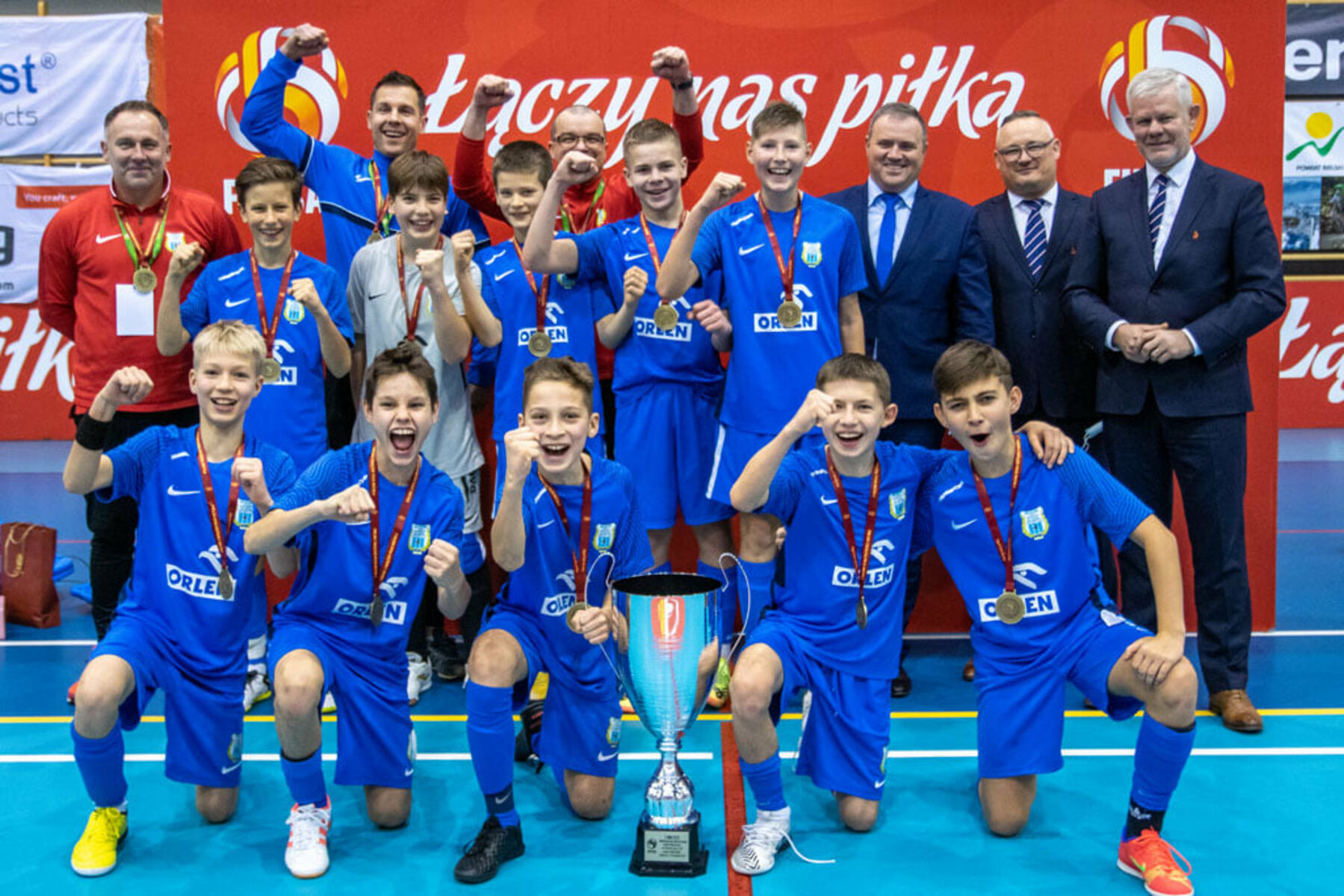 Stomil Olsztyn został mistrzem Polski w futsalu U-13. Fot. Śląski Związk Piłki Nożnej