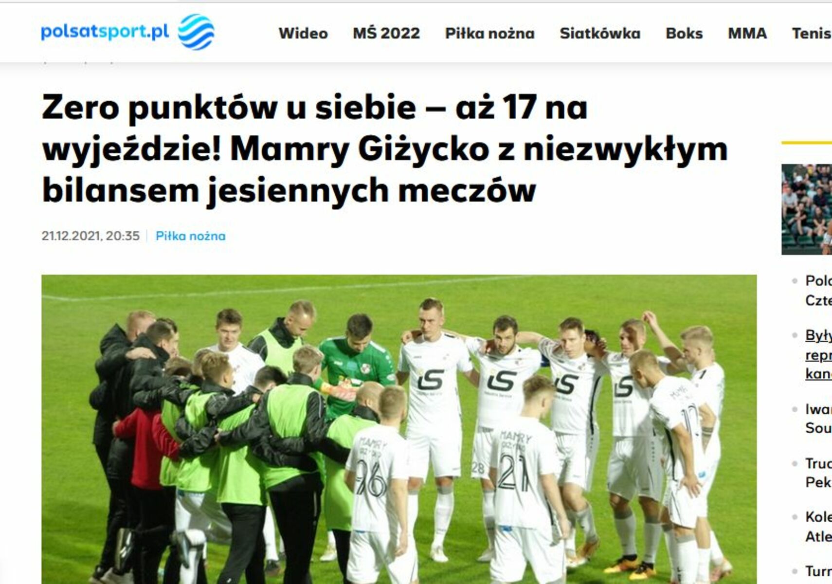 Zdjęcie jest ilustracją do tekstu. Fot. polsatsport.pl