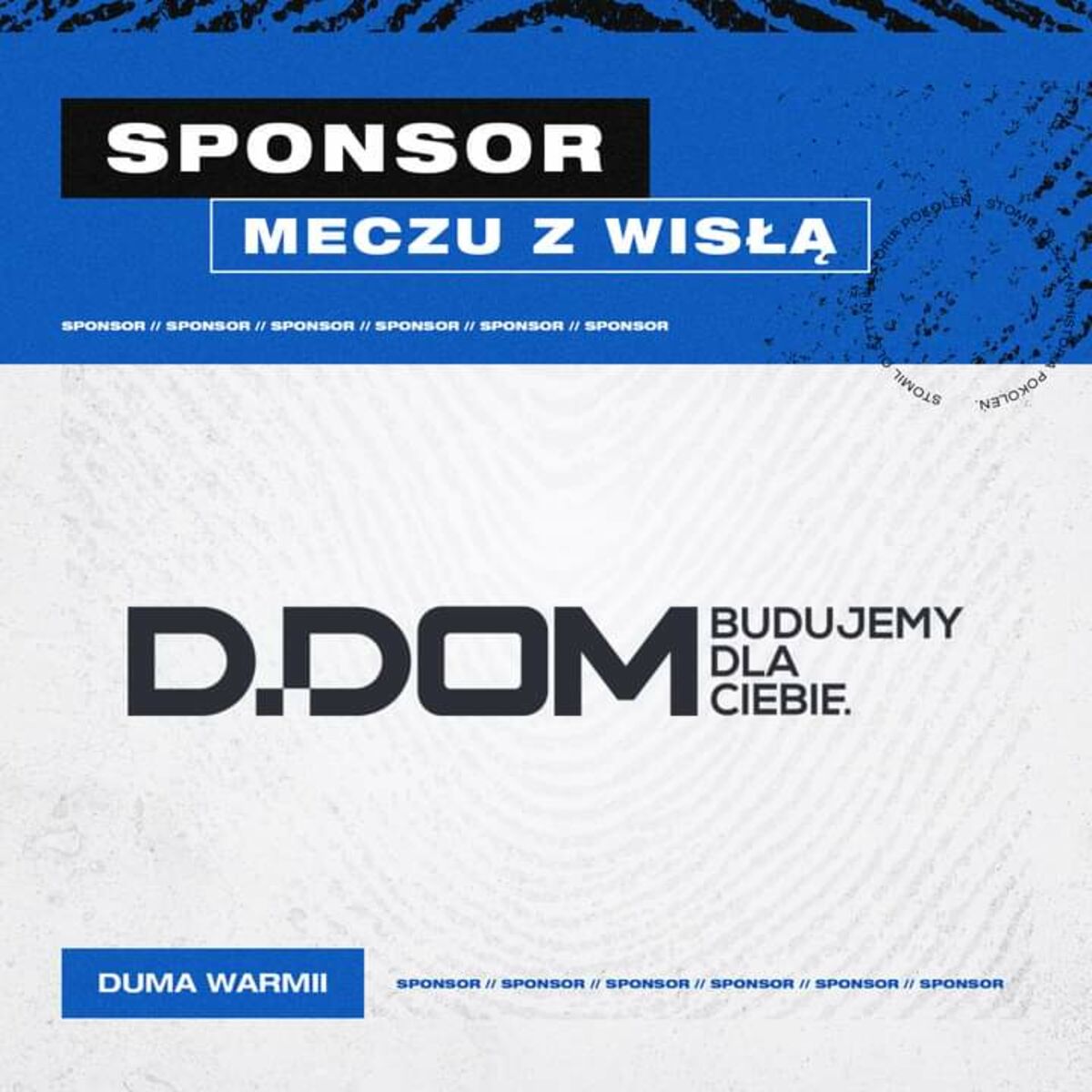 Grafika promująca sponsora meczu Stomil Olsztyn - Wisła Puławy. Fot. stomilolsztyn.com