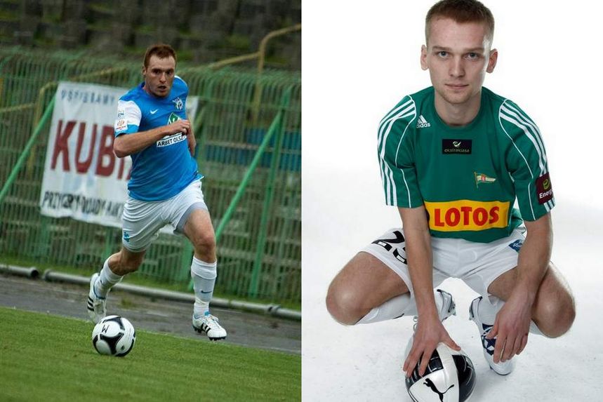 Bartosz Szaraniec (z lewej) to zawodnik olsztyńskiego Stomilu, z którego jest wypożyczony do ełckiego Płomienia; z kolei Tomek Bobrowski ma za sobą pobyt w gdańskiej Lechii. Fot. Artur Szczepański / prywatne