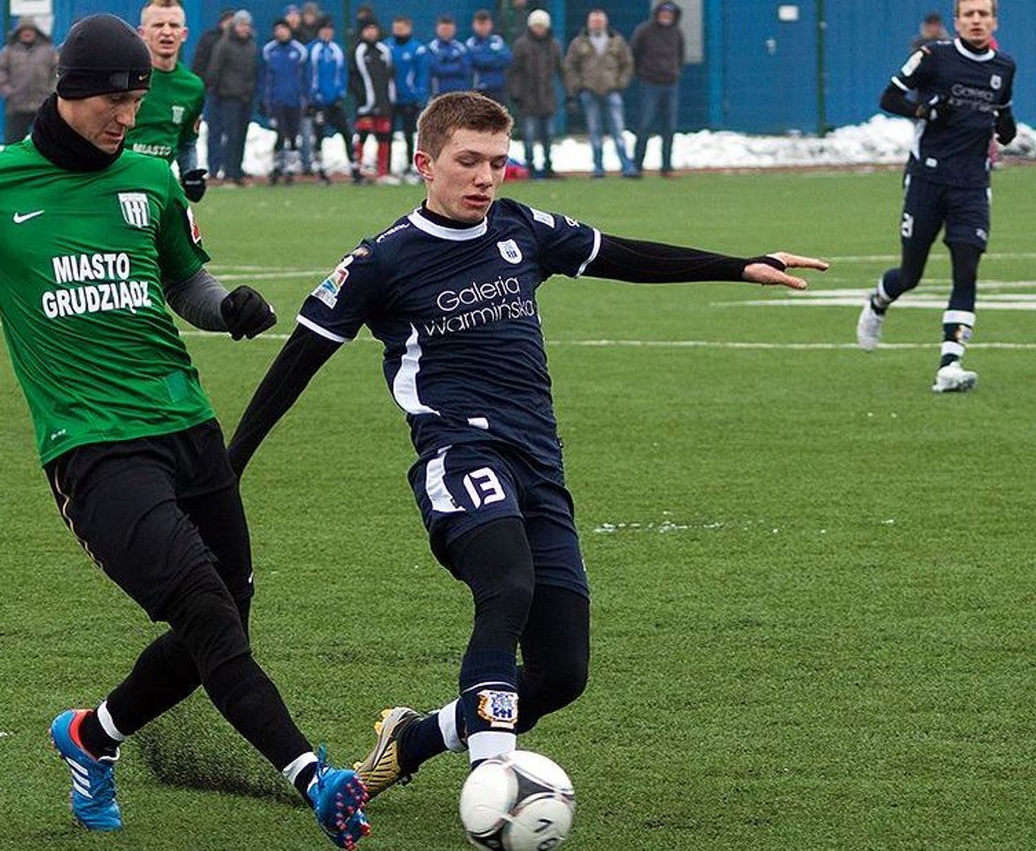 Dominik Kun, strzelec zwycięskiej bramki. Fot. Artur Szczepański