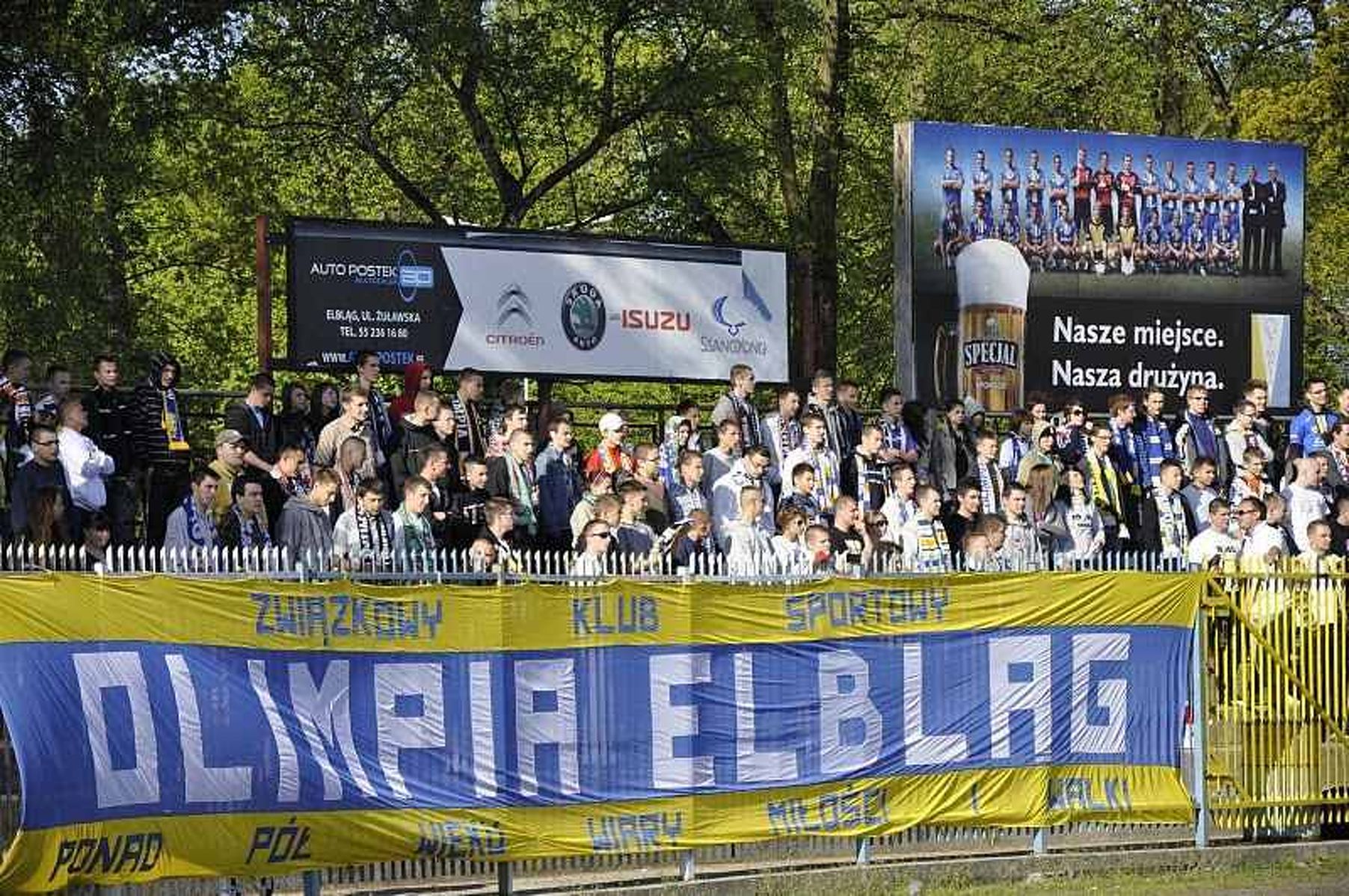 Kibice Olimpii Elbląg. Fot. olimpia.elblag.com.pl