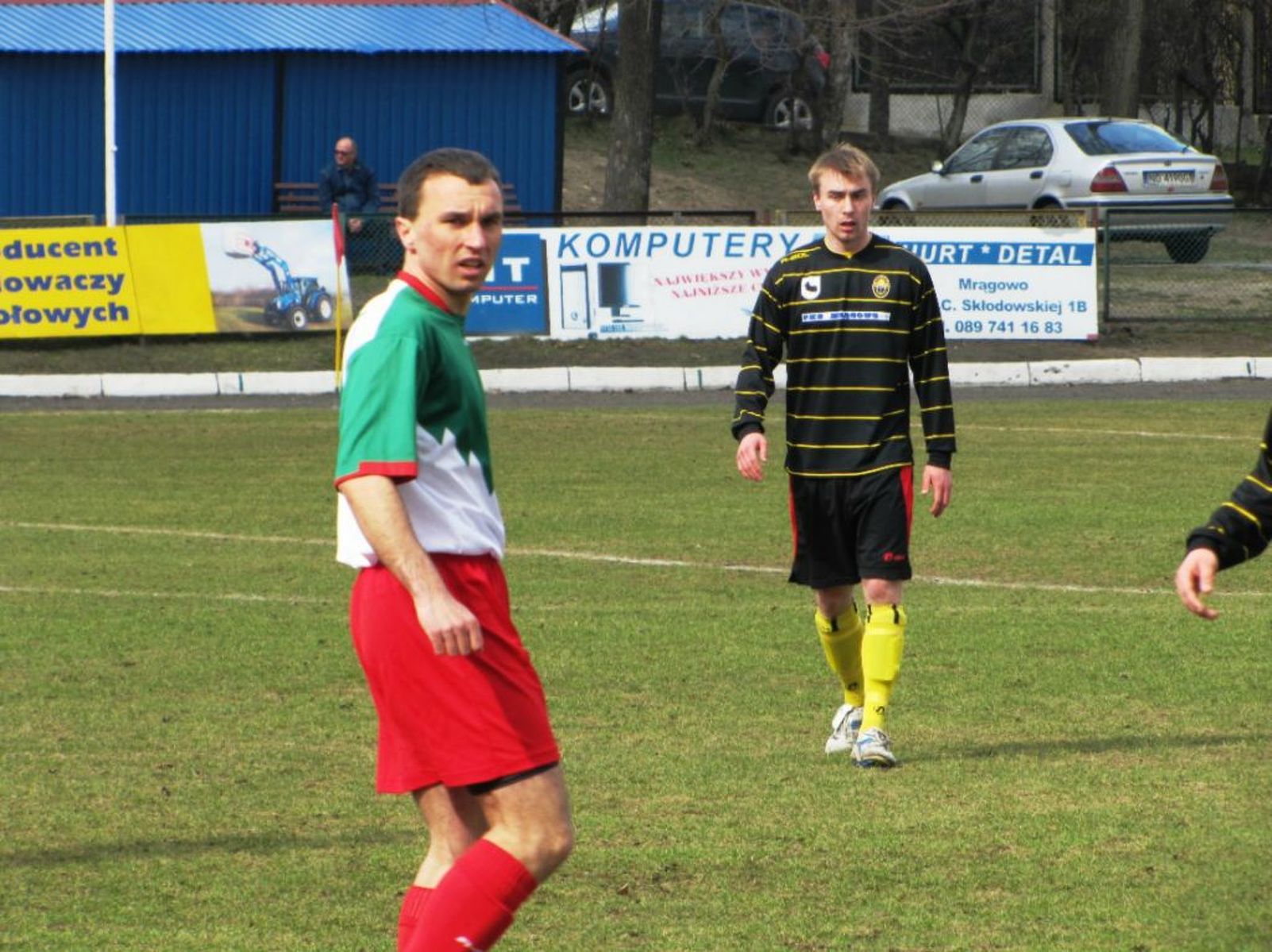 Damian Roksela - strzelec gola na 1:1 i asystent przy bramce na 2:1 w strzelaninie w Korszach. Fot. Piotr Piercewicz