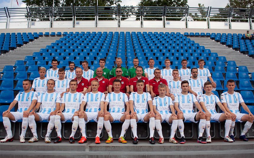 Stomil podczas oficjalnej sesji na stadionie Sokoła Ostróda. Fot. Artur Szczepański