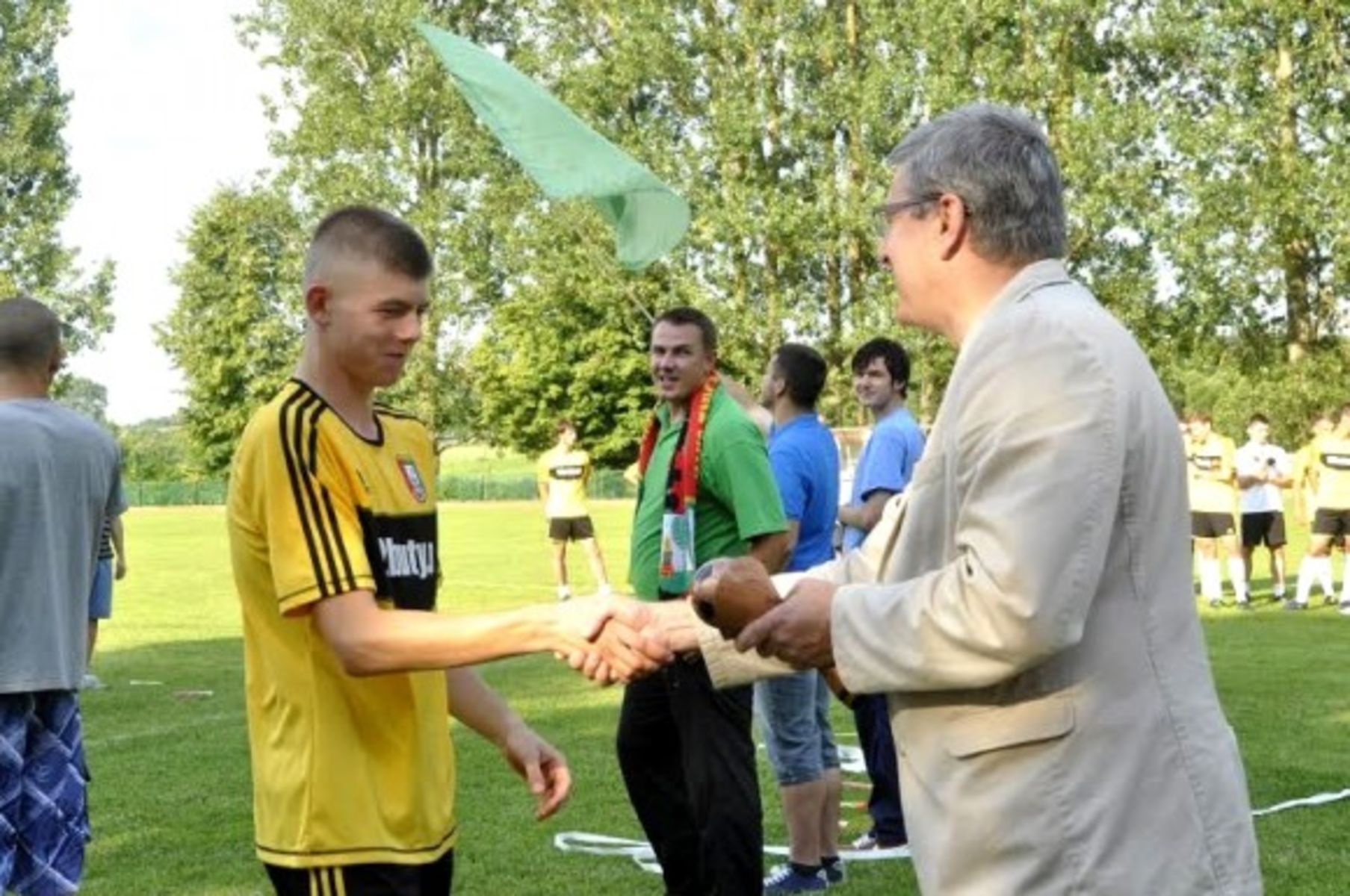 Daniel Świderski został jednym z bohaterów spotkania ze Startem Działdowo. Foto: Znicz Biała Piska