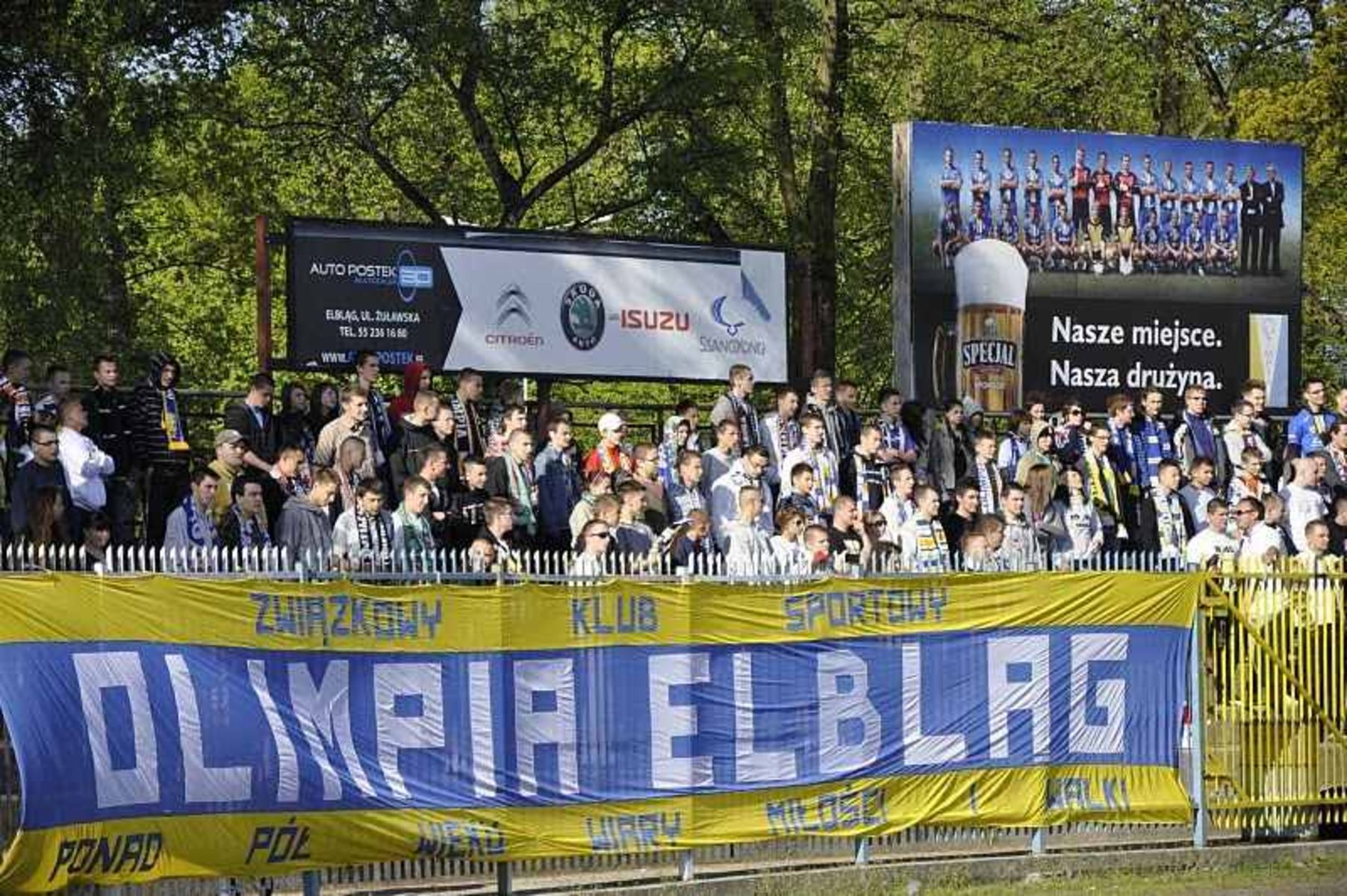 Kibice Olimpii Elbląg. Fot. zksolimpia.pl