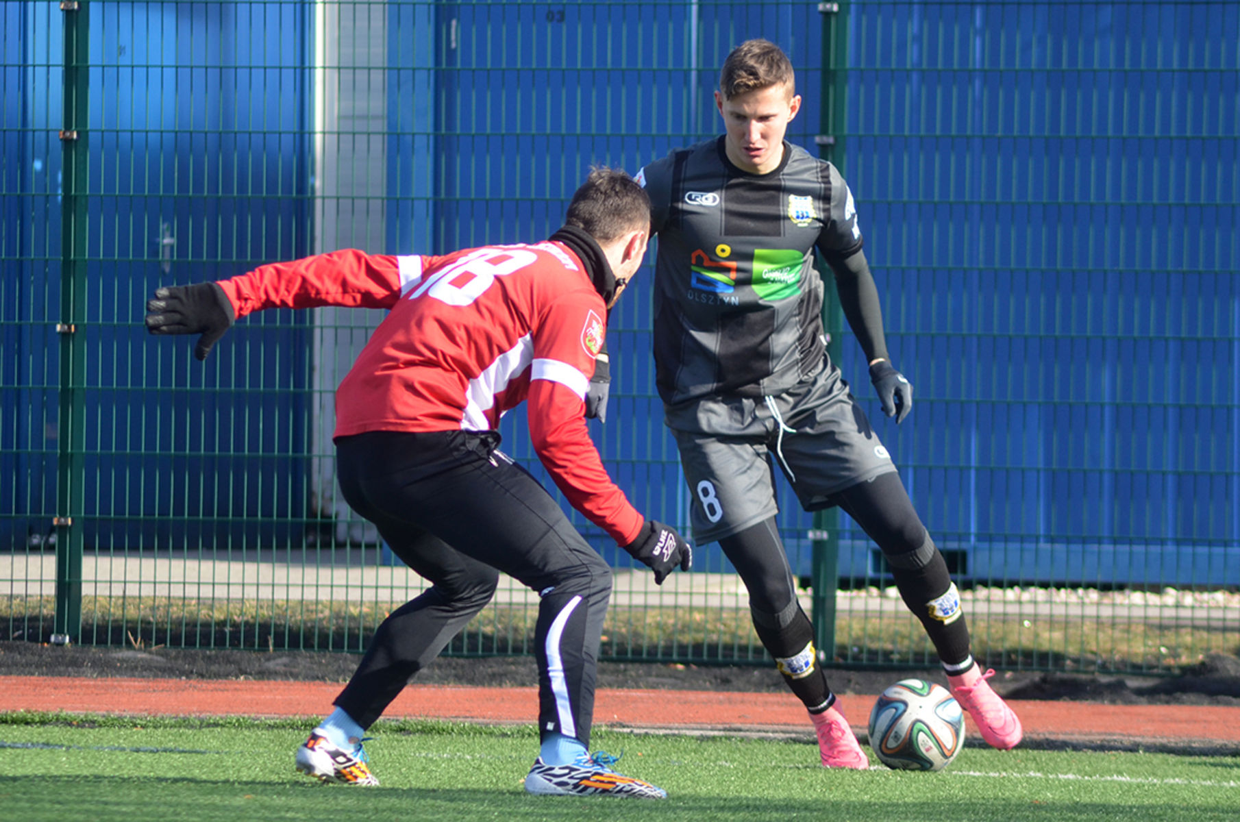 Sokół Ostróda zremisował ze Stomilem Olsztyn 2:2. Fot. Paweł Piekutowski