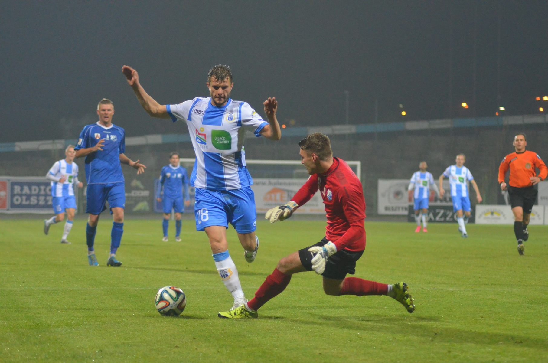 Jesienią Stomil Olsztyn wygrał z MKS-em Kluczbork. Wiosną Stomil sromotnie przegrał 0:3... Fot. Paweł Piekutowski