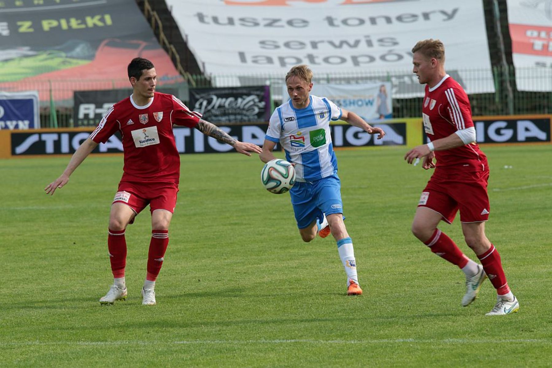 Dwie bramki strzelił Grzegorz Lech. Fot. Paweł Piekutowski