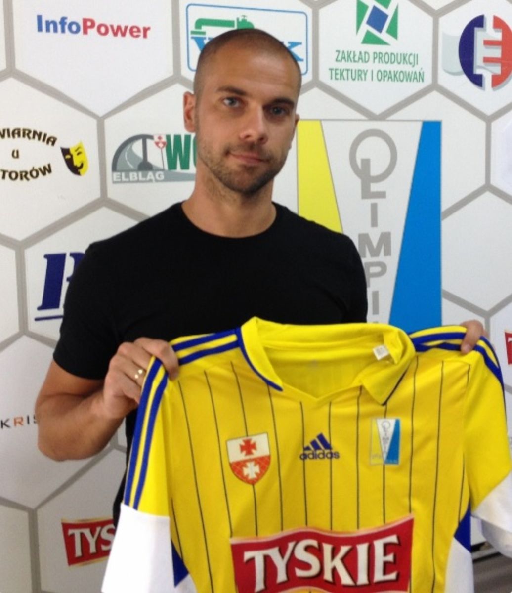 Filip Burkhardt nowym nabytkiem Olimpii Elbląg. Fot. olimpia.elbląg.com.pl