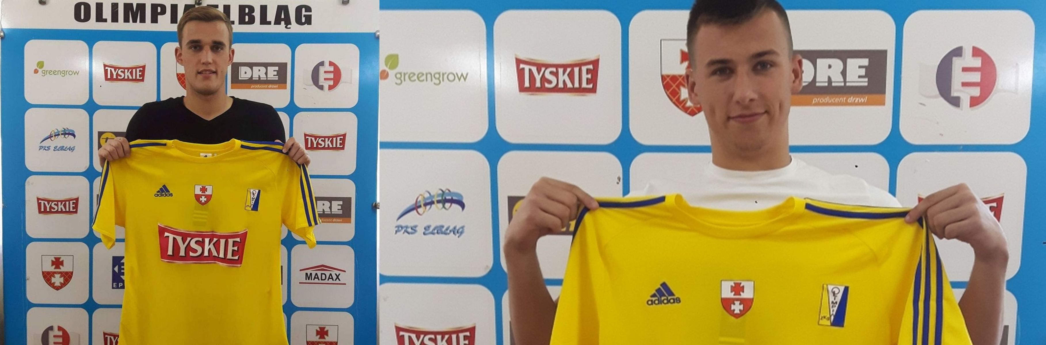 Piotr Kurbiel i Szymon Klepacki nowymi zawodnikami Olimpii Elbląg. Fot. olimpia.elblag.com.pl