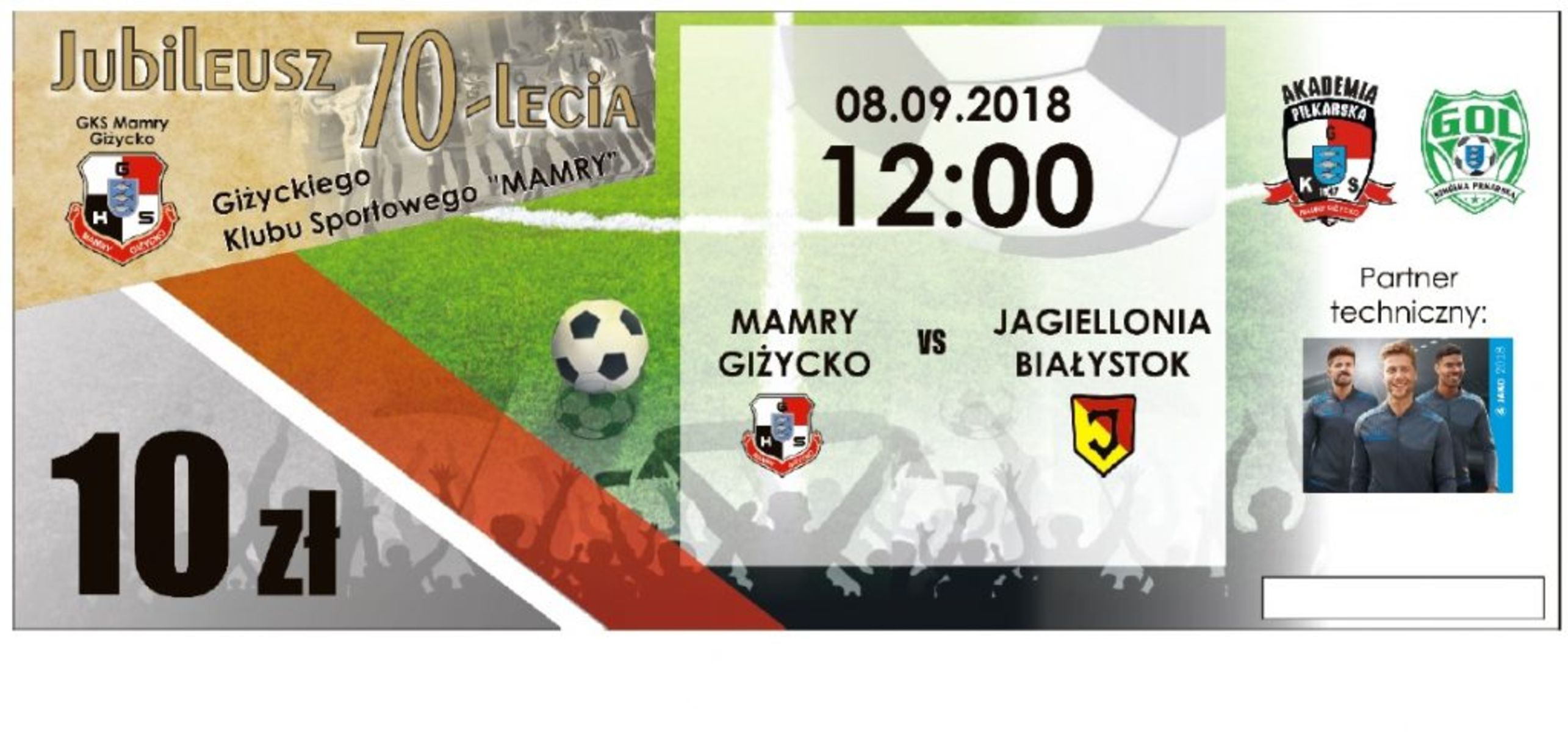 Bilet na mecz kosztuje 10 złotych. Fot. mamrygizycko.pl