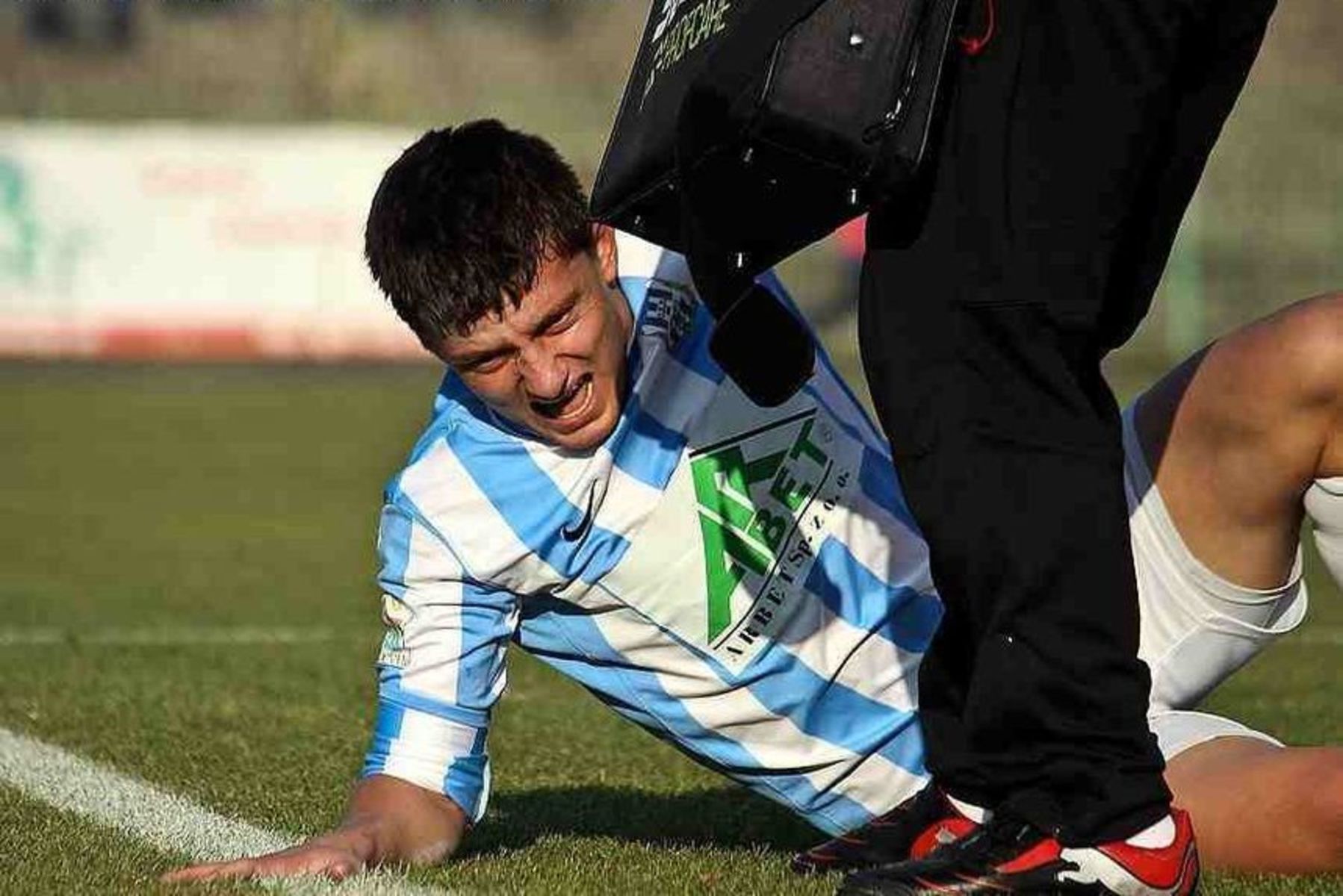Łukasz Suchocki jeszcze w barwach Stomilu. Fot. Artur Szczepański