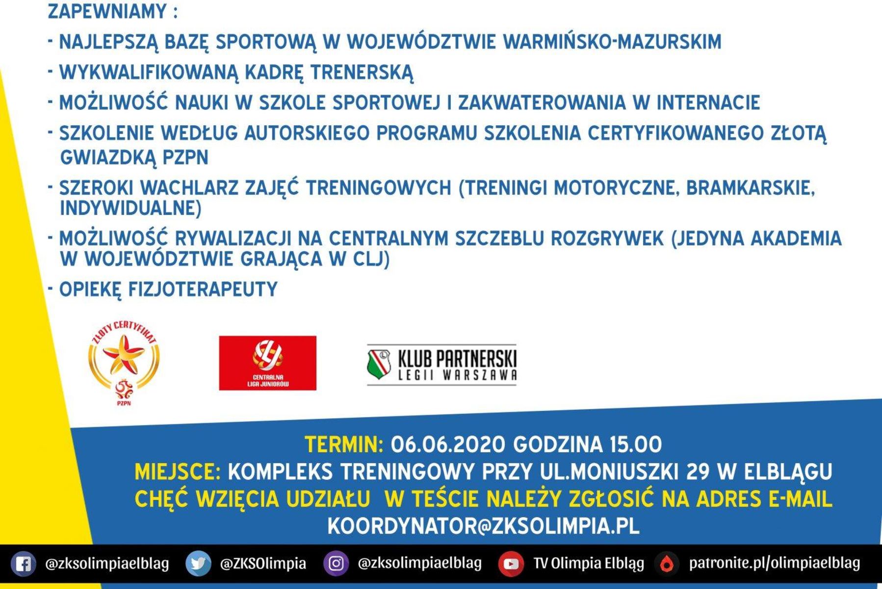 Grafika promujące wydarzenie. Fot. Olimpia Elbląg